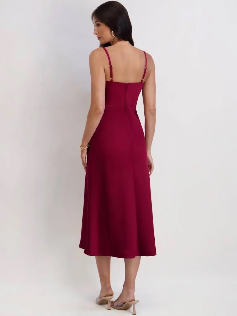 Siena Women's Satin Midi Dress - Picture 2 of 2